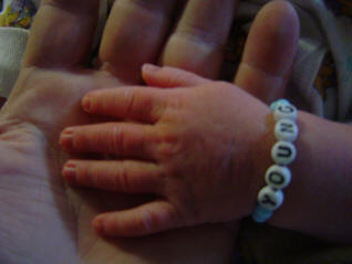 Aidan's Hand with papa
